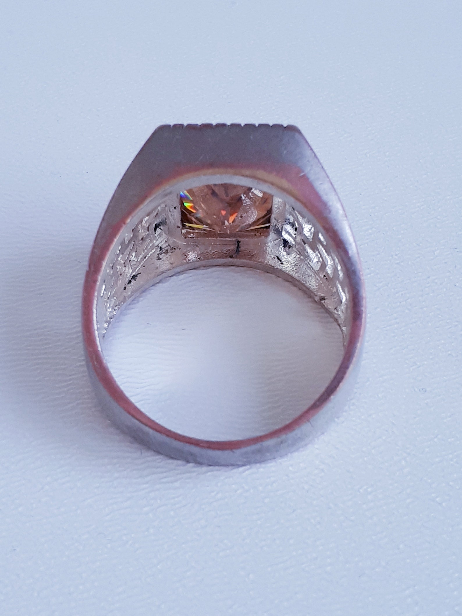 Vintage men's ring antique brass ring with Etsy