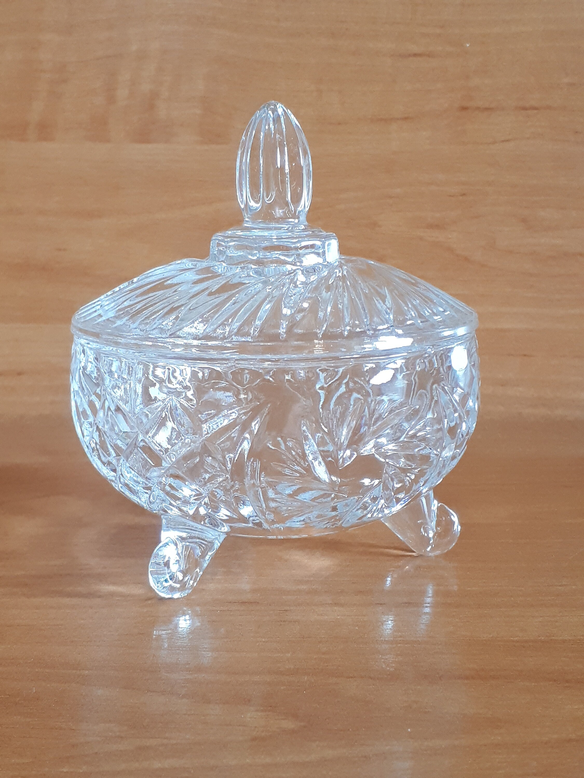 Vintage crystal vase antique vase with lid Etsy