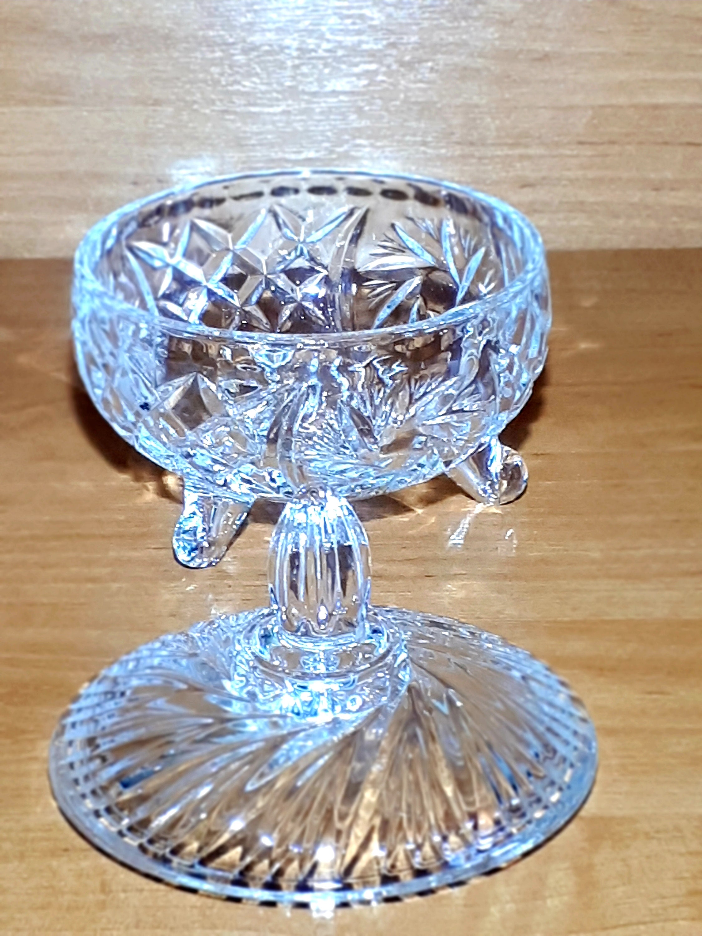 Vintage crystal vase antique vase with lid Etsy