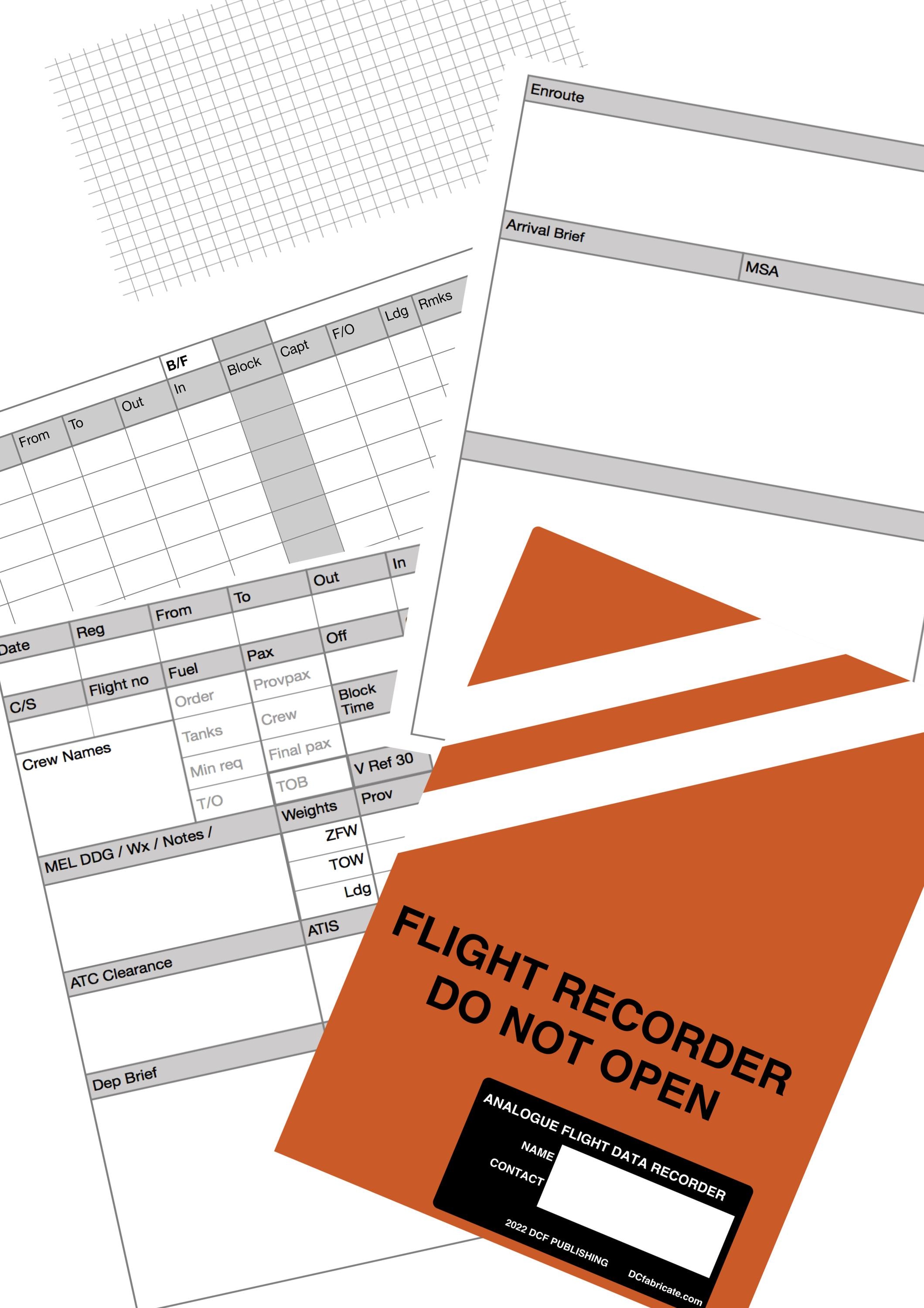 Airline Flight Log = Professional Pilot's Notebook for in Flight. - Etsy
