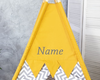 PERSONALIZE your teepee tent with a name on it , This IS NOT a Teepee