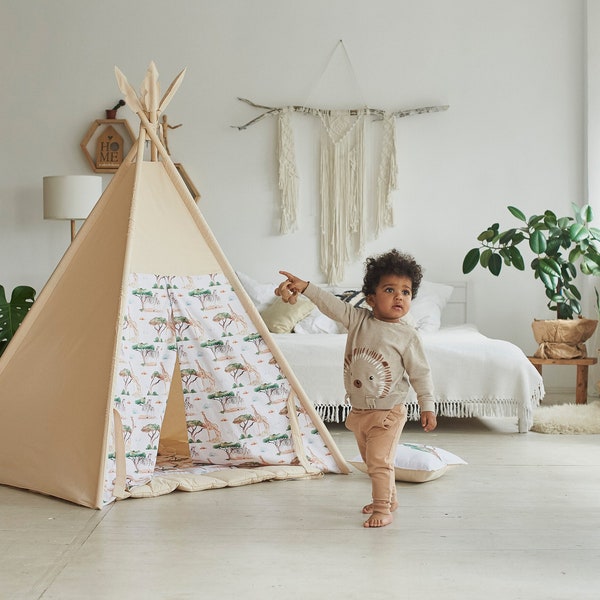 Teepee | kids teepee, kids play tent, 1 year old baby gift, teepees for kids, Kids Tipi Zelt Kinder, Play Tent for Kid, Pretend Play Teepee