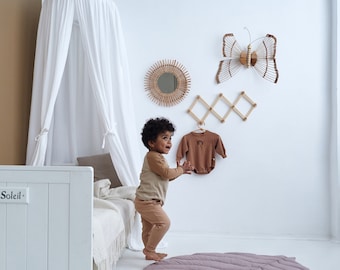 White Muslin Canopy | Nursery Canopy, Crib Cover, Baby Baldachin, Toddler Bed Canopy, Kids Reading Nook Tent