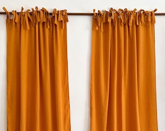 Window curtains , Bohemian curtains , 2 panels curtains , Nursery curtains , Window treatments , Curtain panels , Custom curtains , Mustard