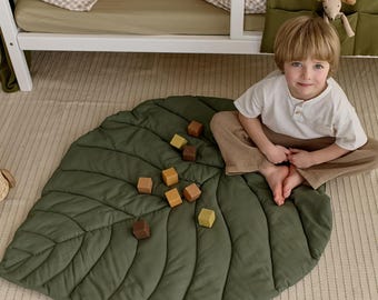 Soft Linen Baby Play Mat for Tummy Time & Play – Ideal for Newborns, Infants, and Nursery Décor