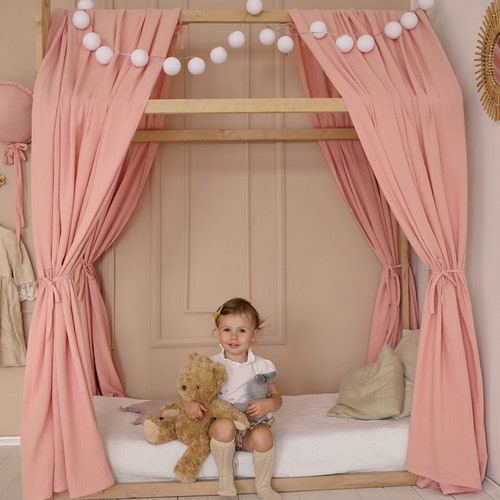 CANOPY Pink Muslin 3 Ikea Kura Canopy Canopy for Etsy