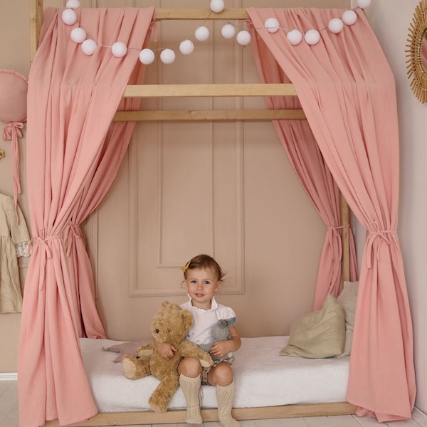 Pink Bed Canopy Etsy