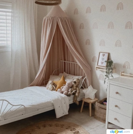 CANOPY BEIGE 1 MUSLIN Canopy Nursery Canopy Cotton Crib Cover