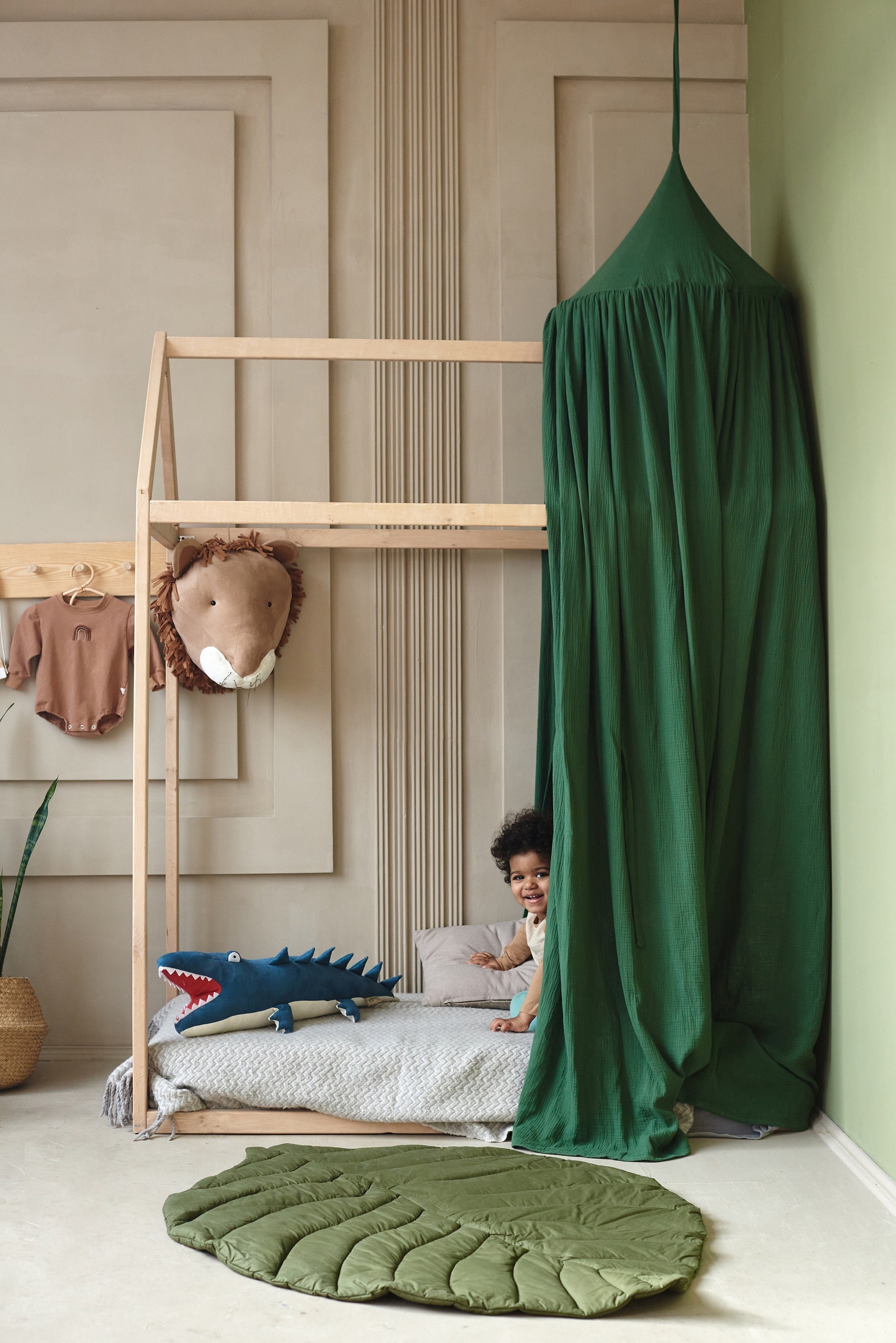 Dark green outlet bed canopy
