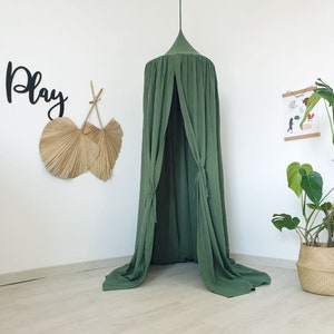 CANOPY Green #3 Color MUSLIN canopy , nursery canopy , cotton crib cover , canopy bed curtains , baldachin , baby crib cover , cotton canopy