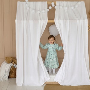 Сanopy bed curtains , kids bed canopy , boho canopy , canopy bed , boho curtains , bunk bed curtains , custom curtains , boho bed canopy ,
