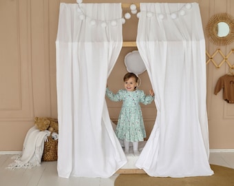 Сanopy bed curtains , kids bed canopy , boho canopy , canopy bed , boho curtains , bunk bed curtains , custom curtains , boho bed canopy ,