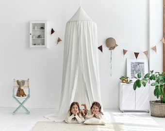Baby Crib Canopy | Linen Canopy | Hanging Canopy from Ceiling | Crib Canopy for Nursery | Canopy for Baby Crib
