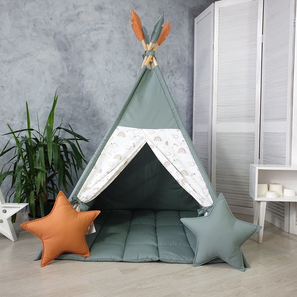 Teepee tent | 1st birthday baby gift, Kids Playhouse, Kids Tent,  Toddler teepee tent , Play tents & Playhouses