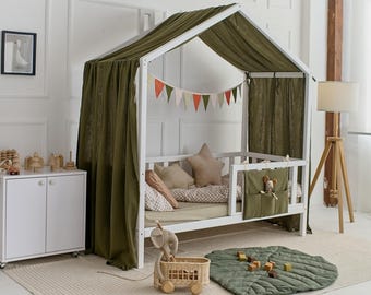 Baldacchino Montessori per bambini piccoli per letto / tenda per letto per bambini / baldacchino per casetta da gioco per letto a casa / arredamento per cameretta dei bambini / tenda per letto per bambini piccoli