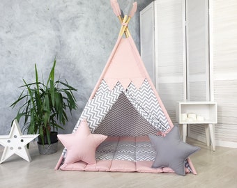 Teepee Tent Play Tents | 1st Birthday Girl Gift, Children&#39;s Room Teepee, Teepee Tent for Kids, Play Tents for Boys and Girls, Play Teepee