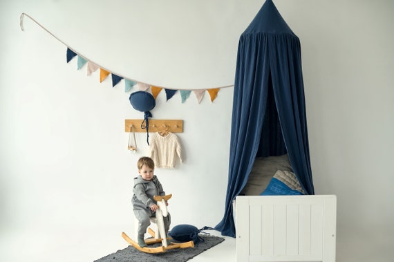 Navy Canopy Nursery Blue Canopy Blue Crib Tent Blackout Canopy for Crib Boys Play Canopy Nursery Cot Canopy Canopy for House Bed Etsy