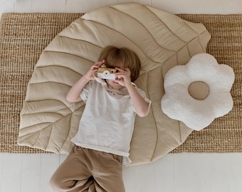 Baby Play Mat Leaf Shape | Play Mat for Tummy Time & Play – Ideal for Newborns, Infants, and Nursery Décor