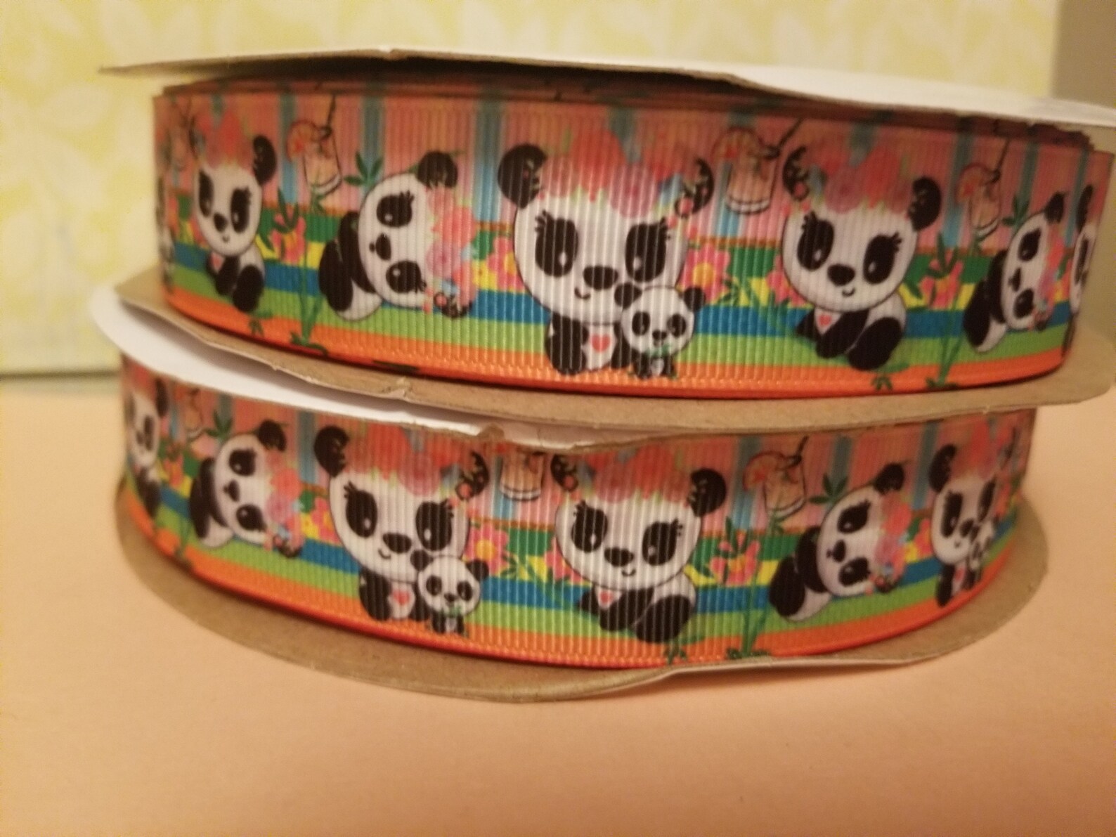 Grosgrain Ribbon Cute Panda Bear Etsy