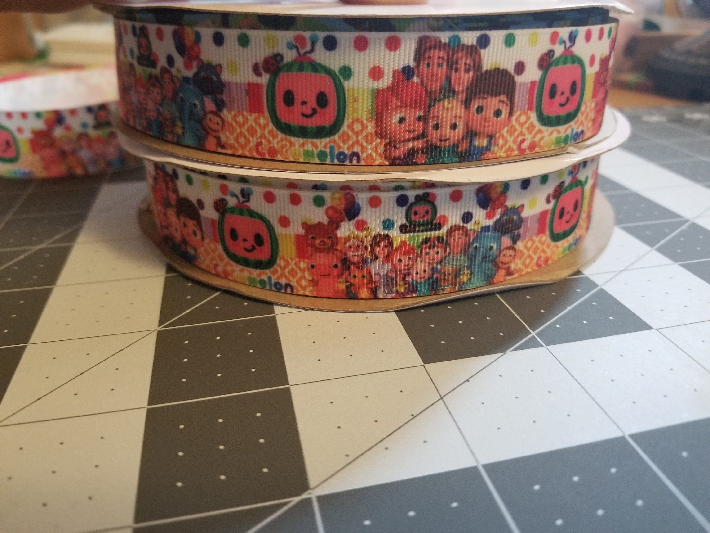 Grosgrain Ribbon Size 7/8  " Cocomelon #2"