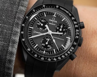 Cinturino in silicone MoonSwatch per Omega x Swatch | Alta qualità | Impermeabile | Compatibile con Speedmaster MoonWatch | Consegna gratuita