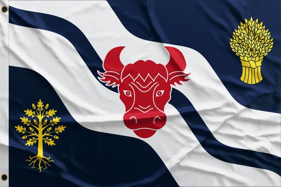 Flag of Oxfordshire Flag Banner Regional Flags Hiqh | Etsy