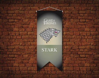 Game of Thrones Poster Print House Stark Banner Flag Decor 45x150CM Decor US 
