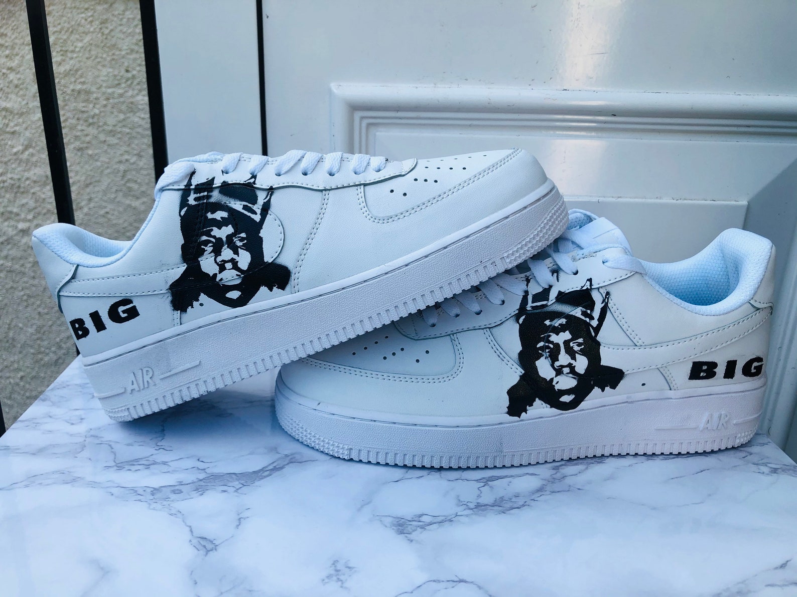 Custom Air Force on men/women/kids Tupac Shakur & The | Etsy