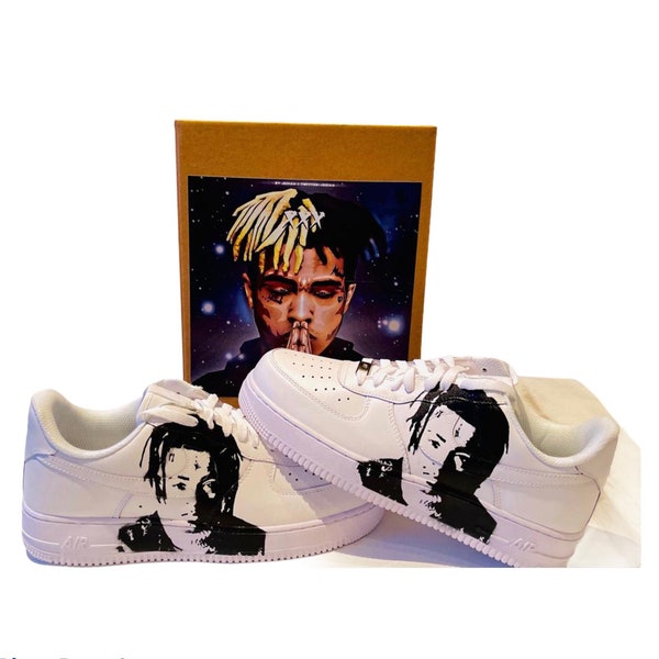 Hand painted Custom sneakers trainers shoes airforce one xxxtentacion with box