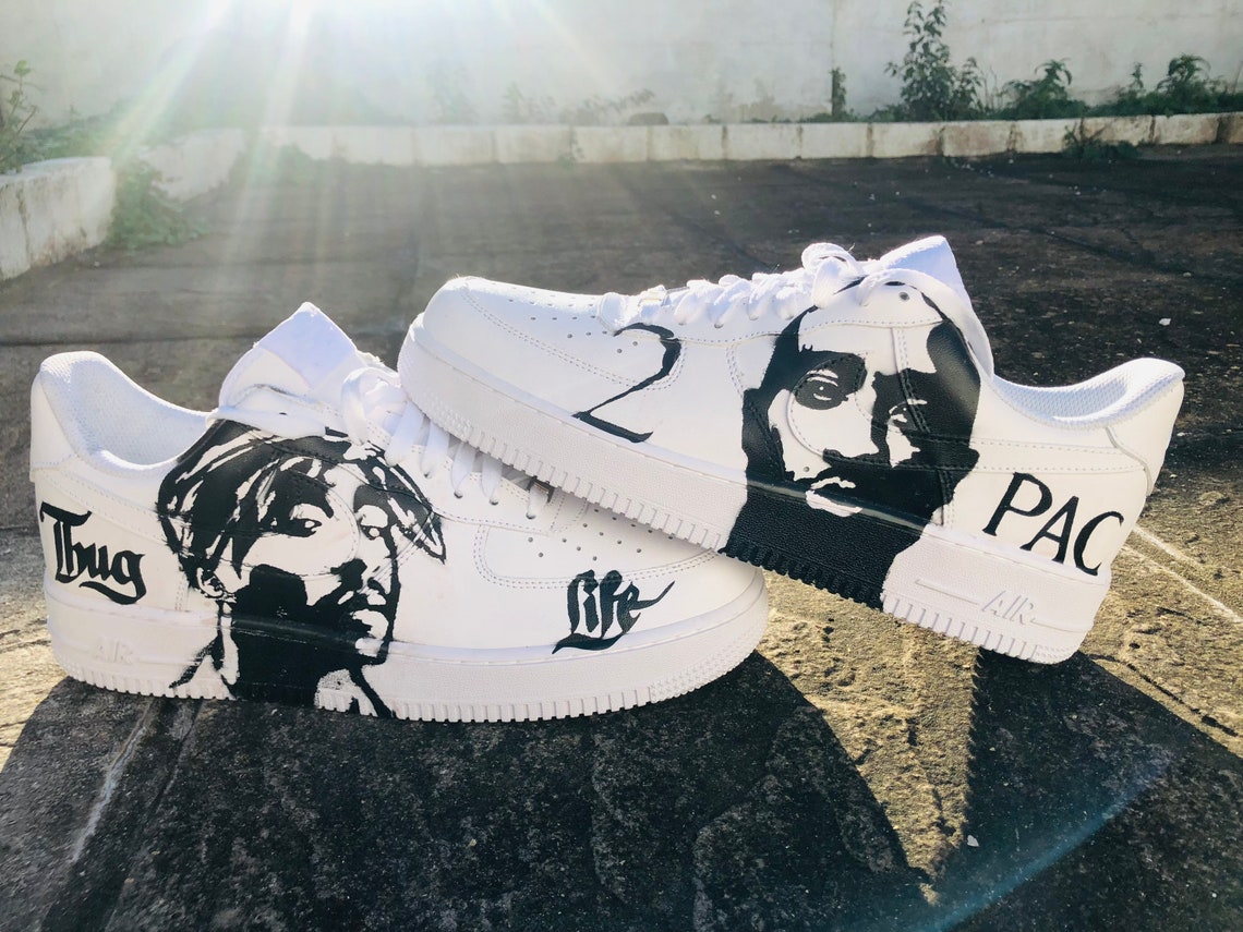 Hand Painted 2pac Shakur Rapper Trapstar Thug Life Custom - Etsy