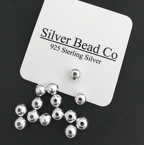 1-300pcs Sterling Silver Beads Smooth,925 Silver Round Beads,silver Ball  Beads 2mm 16mm,silver Beads 