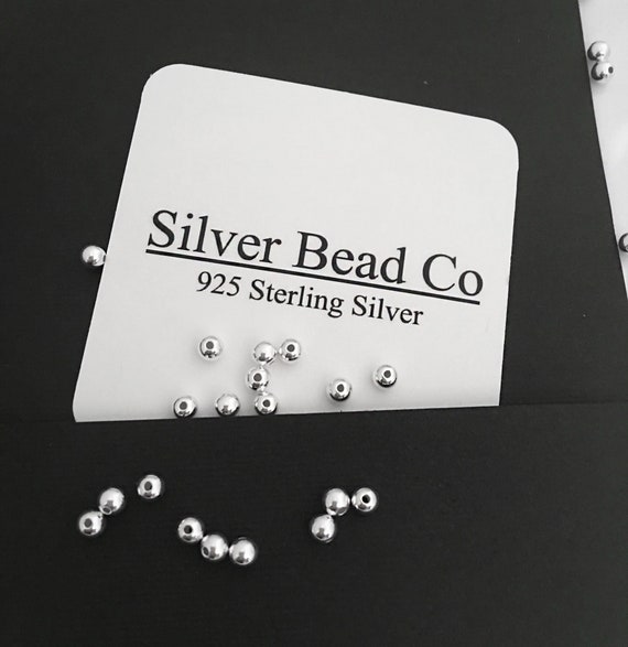 925 Sterling Silver Beads for Jewelry Making,Smooth Round Ball Beads Spacer  Beads for Ring Necklace Earring Bracelets Making (Made in Italy 4mm)