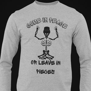 Grunge Come In Peace Or Leave In Pieces Hipster Unisex Hoodie