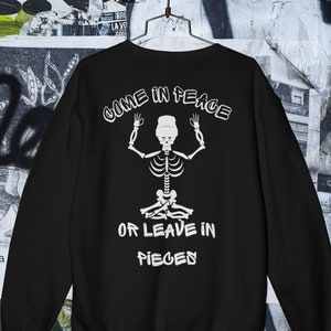 Come In Peace Or Leave In Pieces Grunge Hipster Short Sleeve Etsy