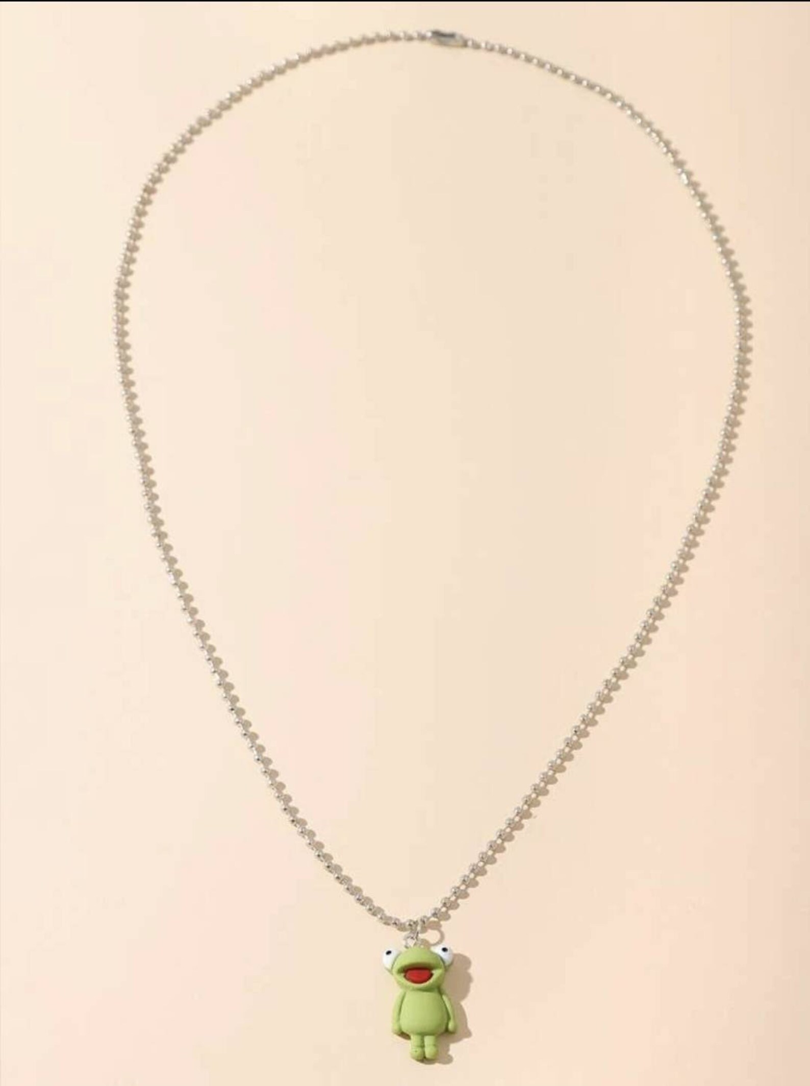 Cute Frog Necklace in Green Etsy UK