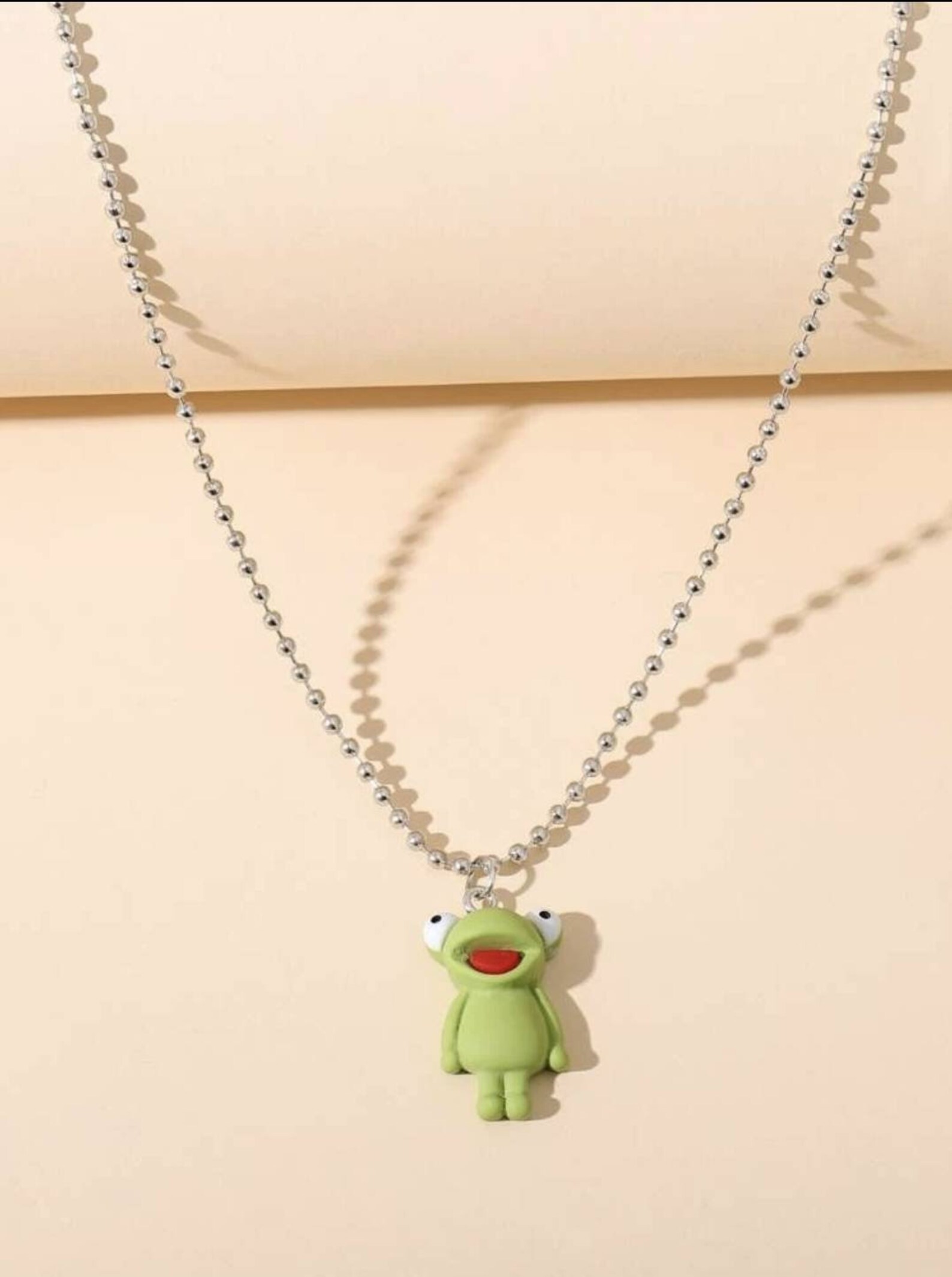 Cute Frog Necklace in Green Etsy UK