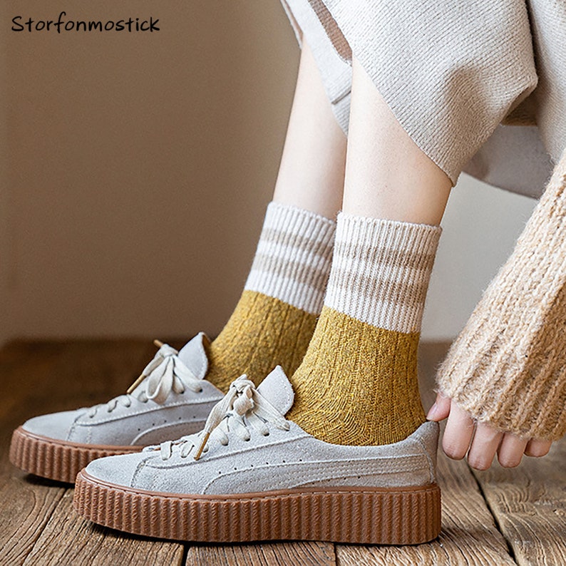 Women's Tube Socks Wool Highquality Women's Socks Etsy