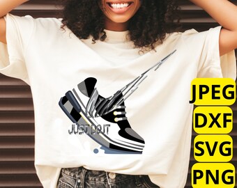 Sneakers SVG Trainers svg png dxf ,sport shirt design clipart, vector Trainers Shoes