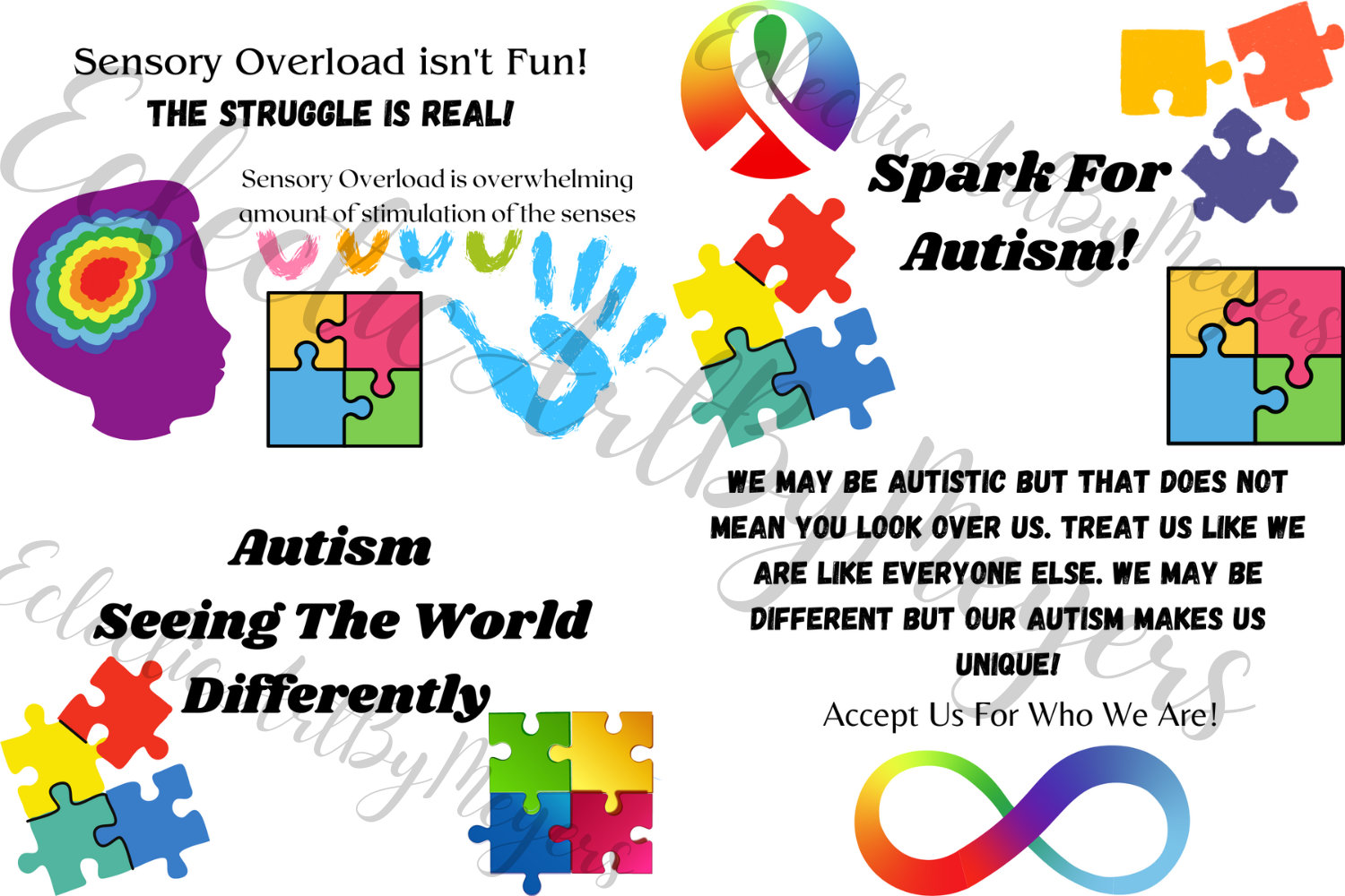 Autism Awareness SVG Bundle, Sensory Overload, Neurodiverse ,autism ...