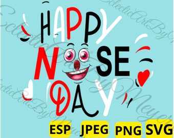 Happy Nose Day SVG ,Red Nose 2023 ,Raccolta fondi, Disegni giocosi, Campagna consapevole, Download digitale, Consapevolezza della povertà infantile, SVG consapevole dei bambini