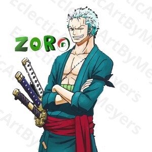 Best Cartoon Character One Piece Zoro SVG and PNG - SVGbees