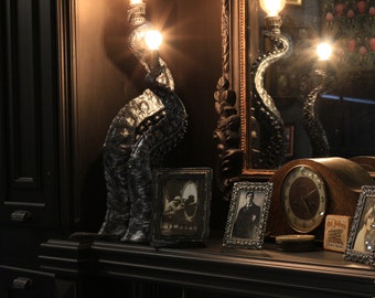 Set of 2 Octopus, Brass Tentacle, Cthulhu mythos Fantasy, Pirates of theCarrebian, Unique Steampunk vintage designer lamp, light lantern