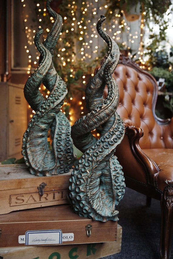 Octopus Antique Copper Gold Tentacle Cthulhu Mythos Fantasy Gift