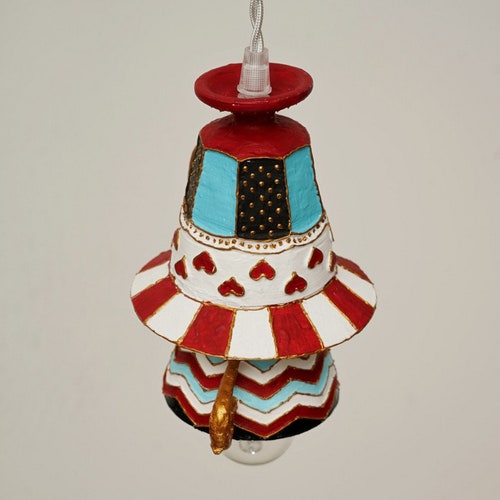 Whimsical Teacup pendant chandelier White rabbit Kitchen tiffany lighting Alice in wonderland decor Farmhouse Harlequin shops ceiling lighting