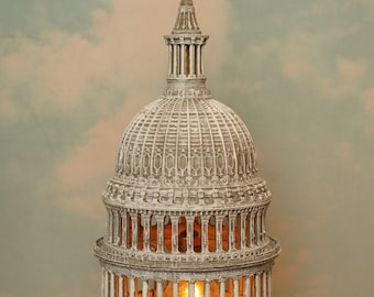 Dome of the Capitol Washington city DC Capitol Building pendant chandelier American USA patriotic lighting US capital decor vintage