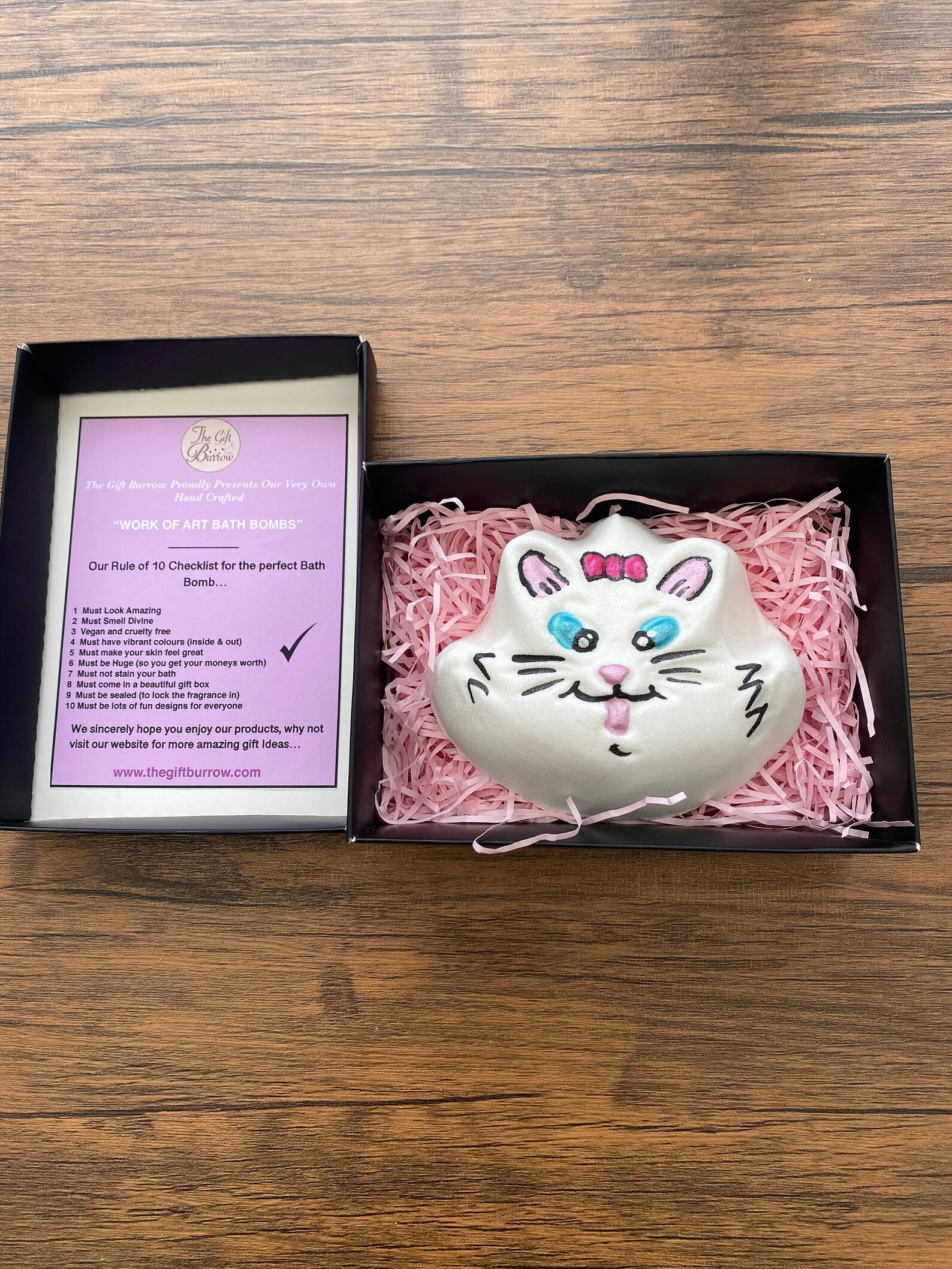 Cute white cat bath bomb Etsy