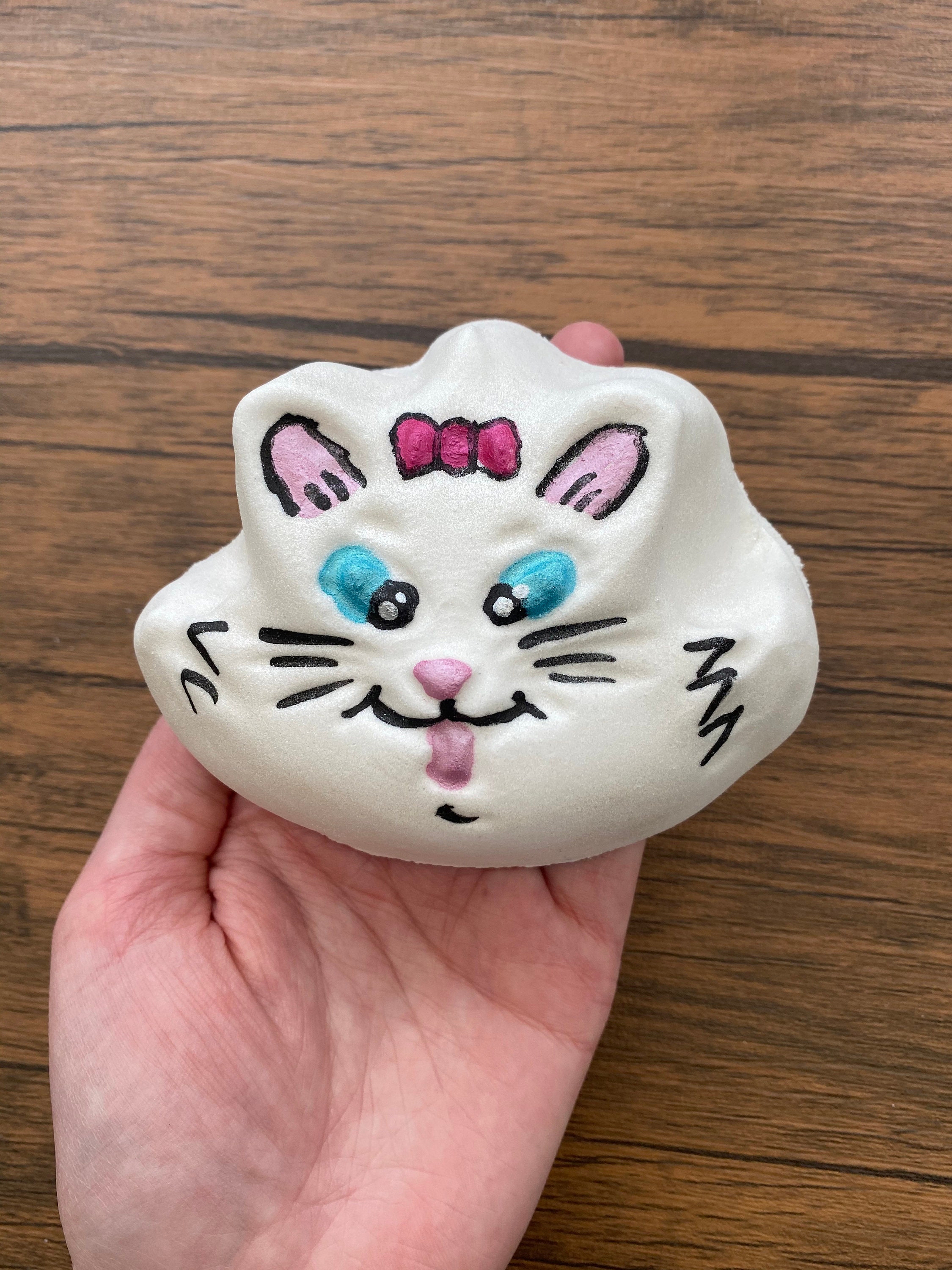 Cute white cat bath bomb Etsy