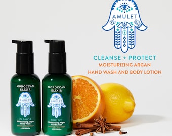CLEANSE + PROTECT Moisturizing Argan Hand Wash and Lotion (set of 2)