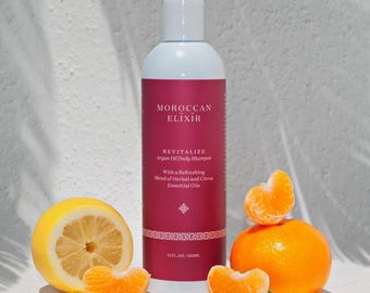 REVITALIZING  Argan Oil Daily Conditioner With a Refreshing blend of  Herbal and Citrus Essential Oils