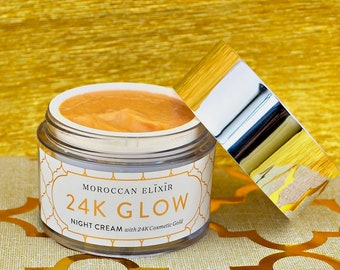 Crema de noche dorada GLOW de 24 quilates
